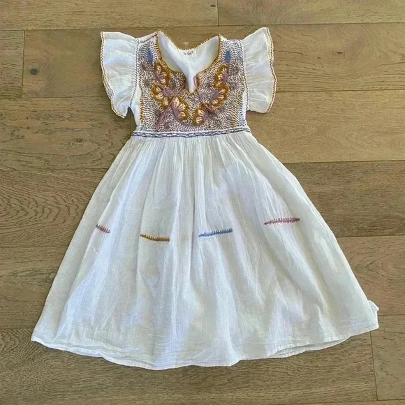 Yibel Girls Embrodiered Dress White $89 - Picture 1 of 5